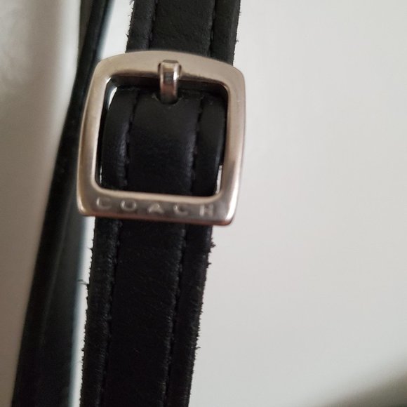 Vtg Black Coach Leather Bucket Shoulder Handbag Purse C8C-4241 - Picture 11 of 14